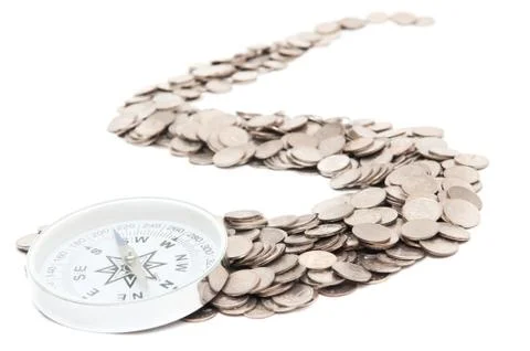 The road from coins Foto stock