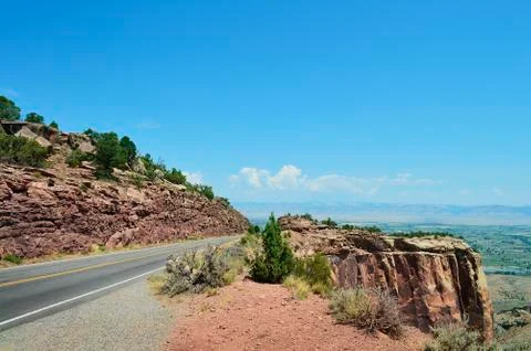 Road at Colorado Mountains, USA. Stock Photos