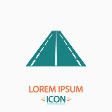 Road computer symbol Illustrazione stock