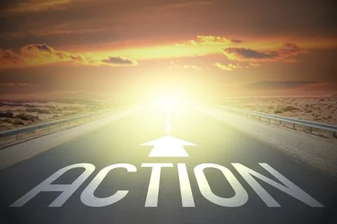Road concept - action Illustrazione stock