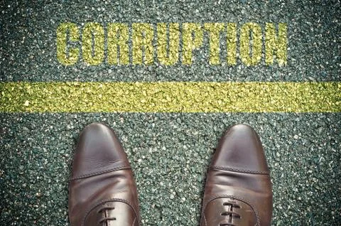 Road concept - corruption Stock Illustration