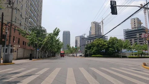 Road conditions in Shanghai is under lockdown Stock Footage 194424140