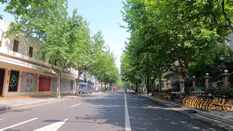 Road conditions in Shanghai is under lockdown Stock Footage 194426134