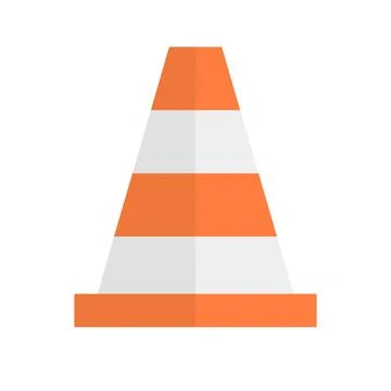 Road cone flat icon. Vector. Illustrazione stock