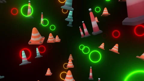 Road Cones Stock-Footage 341257181