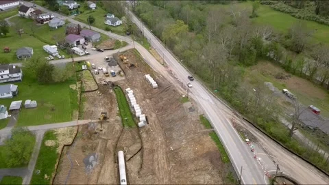 Road Construction Aerial 库存影片 130226575