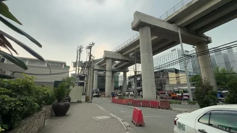 Road Construction and Infrastructure, North Avenue, Quezon City 4K 60fps Stock-Footage 338346654