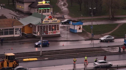 Road construction, asphalt paving projects Stock Footage 47751658