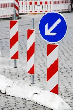 Road Construction Barricade Stock Photos