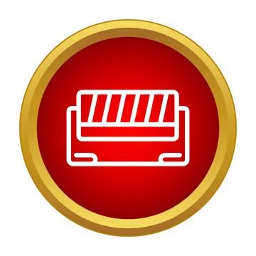 Road construction barrier icon displaying warning and safety Stock Illustration