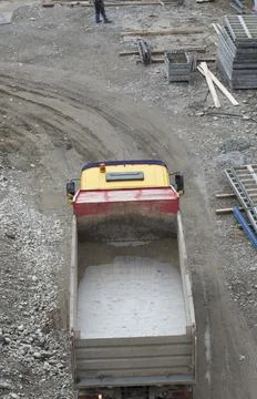 Road construction in civil engineering Stock Photos