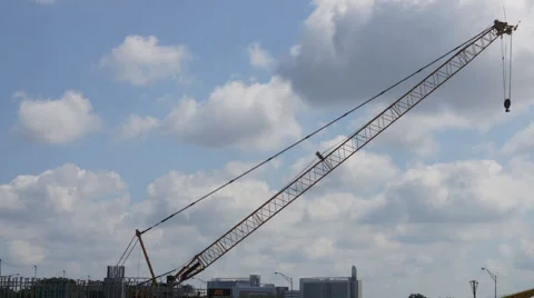 Road Construction Crane Stock Footage 63324782