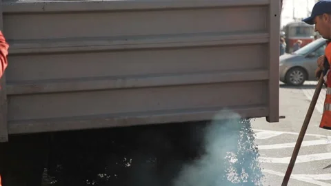 Road construction equipment machine Stock Footage 88361986