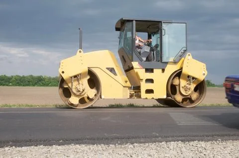 Road construction equipment Stock Photos