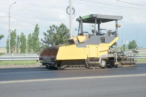 Road construction equipment Stock Photos