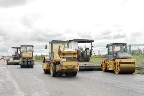 Road construction equipment Stock Photos