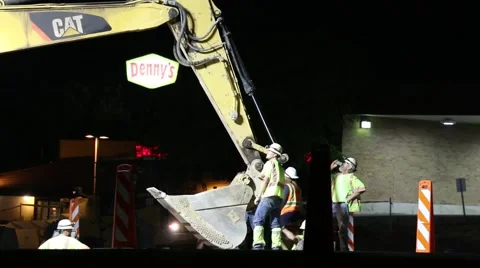 Road construction Stock Footage 53564333
