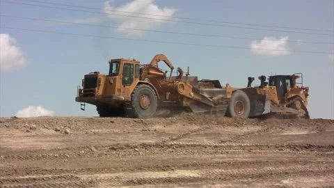 Road construction heavy equipment Stock Footage 268259705