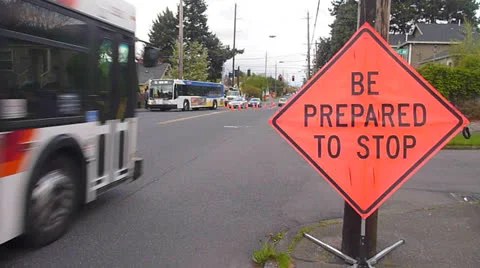 Road Construction at Intersection Stock Footage 22750026