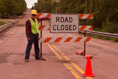 Road construction Stock Photos