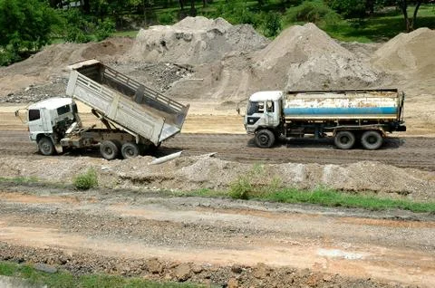 Road construction Foto stock
