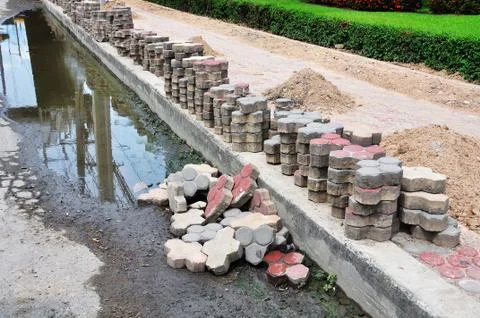 Road construction Stock Photos