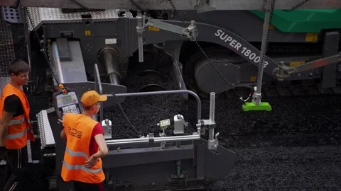 Road Construction in Progress Stock Footage 314134364