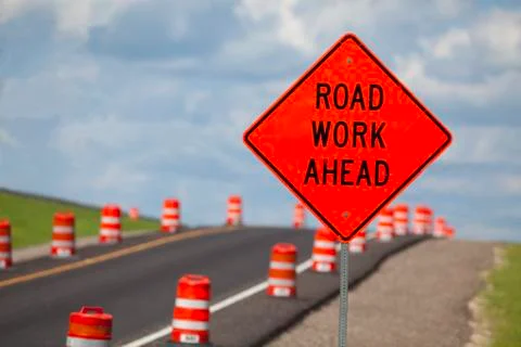 Road Construction Sign Stock Photos