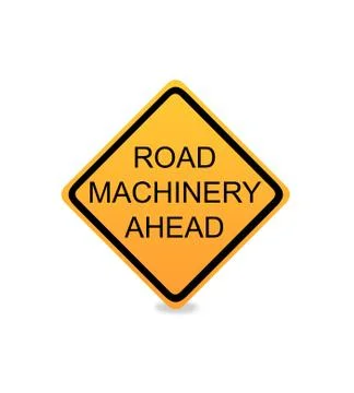 Road construction signs Stock Illustration