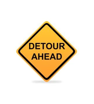 Road construction signs Stock Illustration