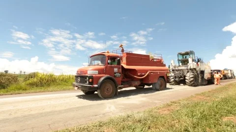 Road construction site Vidéo 75954242