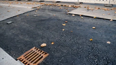 Road construction site Видео 290499293