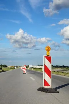 Road construction site Stock Photos