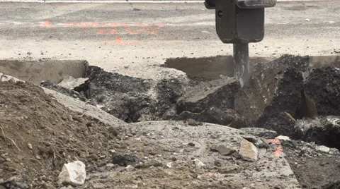 Road Construction Slow Motion Stock-Footage 65429981