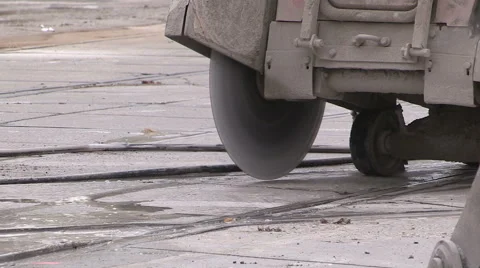 Road construction in the summer in the city. Stock Footage 43275828