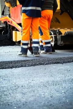Road construction, teamwork Stock Photos