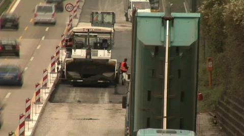 Road Construction Time Lapse Stock Footage 84823