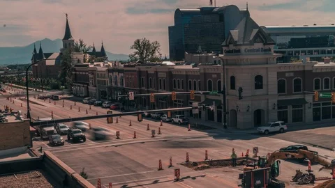 Road Construction Time Lapse Stock Footage 98755357
