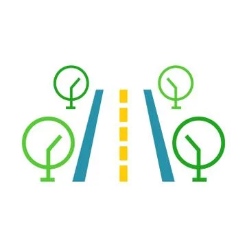 Road construction vector icon design template 스톡 일러스트