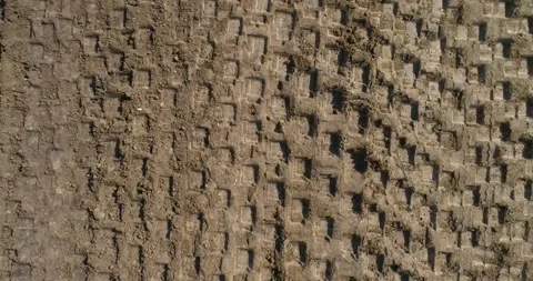 Road construction, vehicle tracks Stock Footage 312324519
