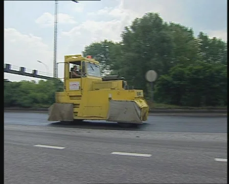 Road construction work Stock Footage 738273