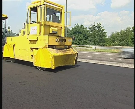 Road construction work Stock Footage 738286