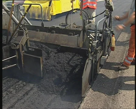 Road construction work Stock Footage 738307