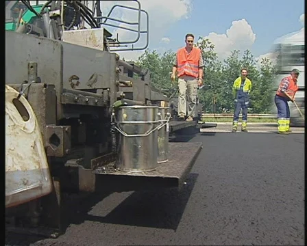 Road construction work Stock Footage 738312