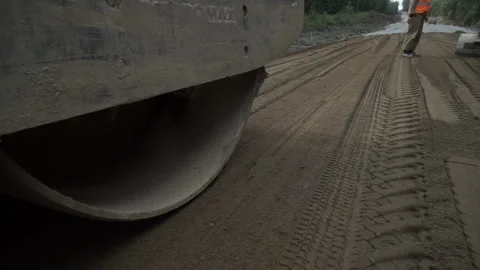 Road construction work Stock Footage 87746373