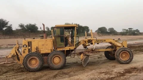 Road Construction Work in Gulberg Green, Islamabad, Pakistan Stock Footage 345080422