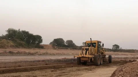 Road Construction Work in Gulberg Green, Islamabad, Pakistan Stock Footage 345080555