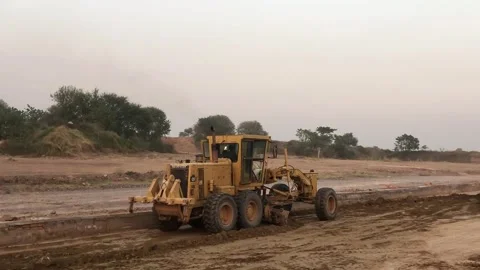 Road Construction Work in Gulberg Green, Islamabad, Pakistan Stock Footage 345080747