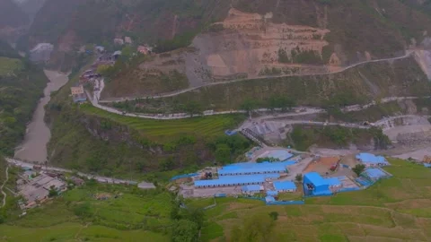 Road construction work in hill area uttrakhand Stock Footage 277519193