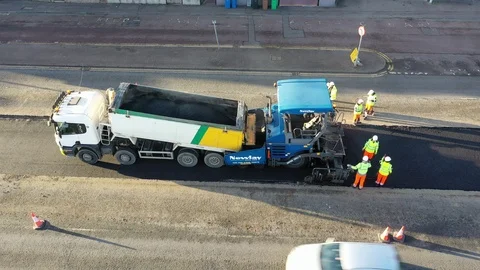 Road construction works Stock Footage 119980167